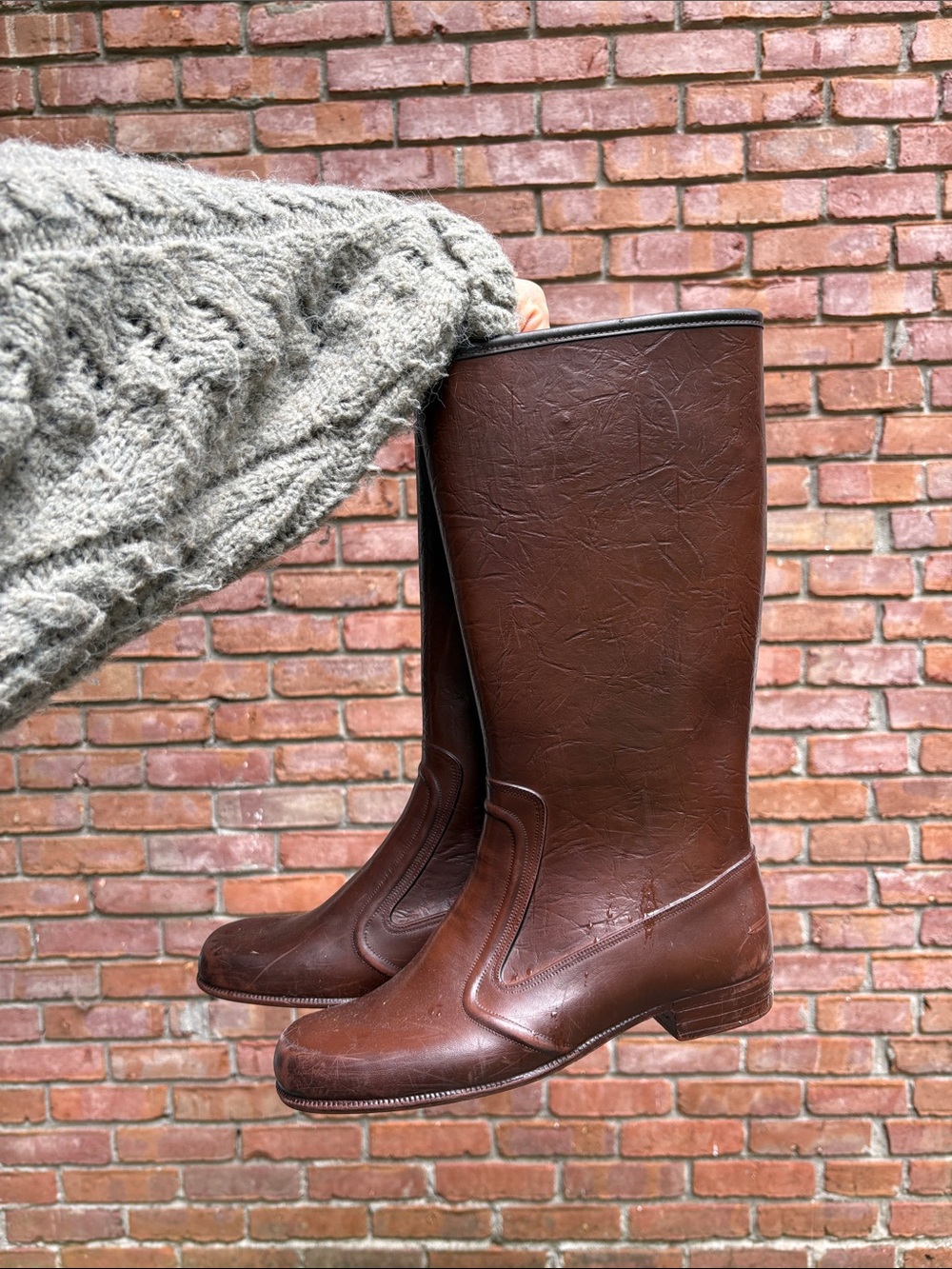Sears Brown Women's Tall Rain Boots